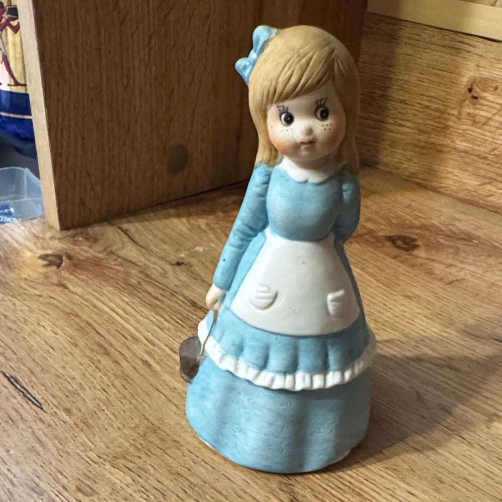 1960’s UCGC Girl InBlue Dress Hand  Bell
